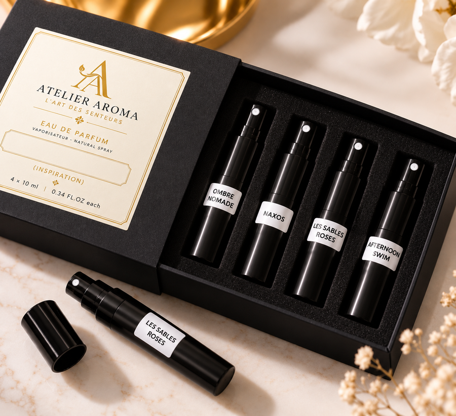 Coffret Découverte – 4 parfums de 10 ml au choix